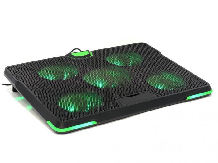 Охлаждающая подставка для охлаждения ноутбука Crown CMLS-132 вентилятор с led подсветкой зеленый - фото 1 - id-p219548980