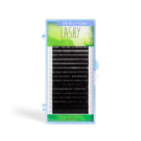 Ресницы чёрные LASHY GREEN, Микс 16 линий (C 0.07 10-15 мм)