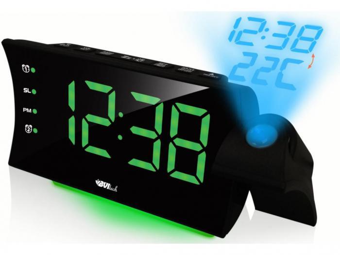 Часы настольные электронные на батарейках с будильником подсветкой температурой проекцией светящиеся BVItech - фото 1 - id-p219628725