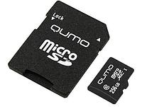 256Gb - Qumo MicroSDXC UHS-I U3 Pro Seria 3.0 QM256GMICSDXC10U3 с адаптером SD (Оригинальная!)