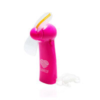 Мини-вентилятор для сушки ресниц Lovely с LED-подсветкой (Розовый)
