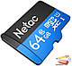 Карта памяти MicroSDHC 64GB U1/C10 Netac P500 Standard с адаптером, фото 2