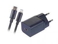 Зарядное устройство Baseus Super Si Quick Charger 1C 20W EU Sets + кабель Type-C - Lightning Blue TZCCSUP-B03