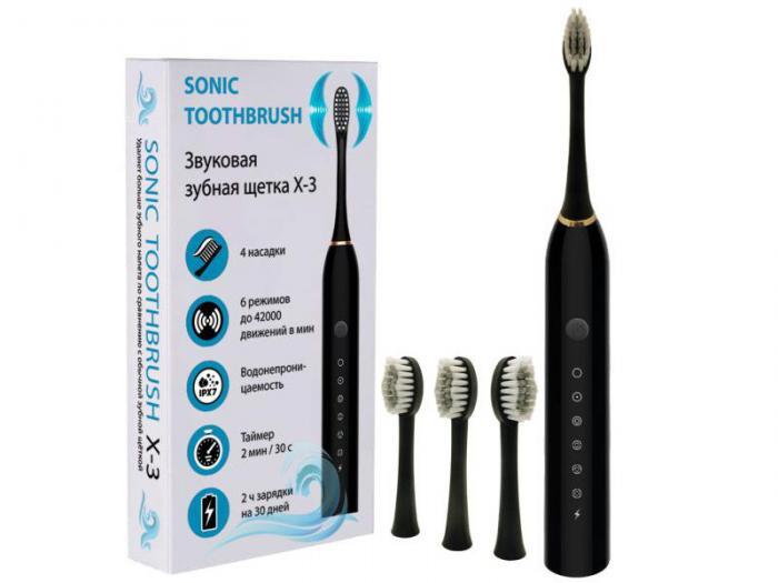 Звуковая электрическая зубная щетка Veila Sonic Toothbrush X-3 черная ультразвуковая электрощетка - фото 1 - id-p219684382