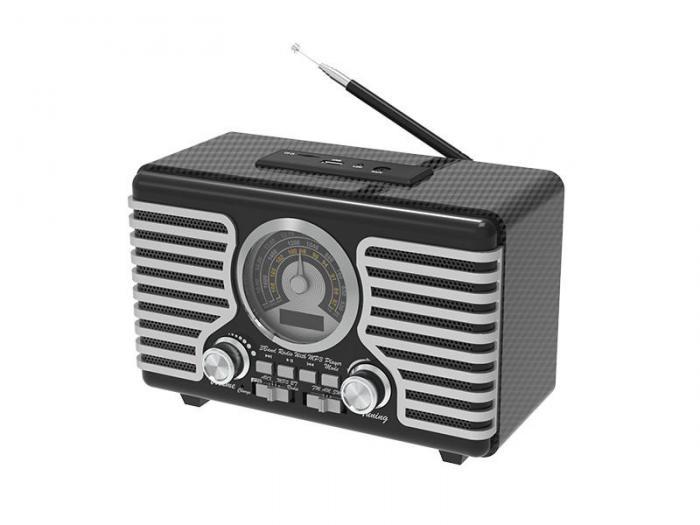 Портативный радиоприемник Ritmix BB95 мощный аналоговый аккумуляторный FM приемник ретро радио на батарейках - фото 1 - id-p219679339