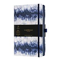 Блокнот Castelli Milano "Shibori Steam", А5, 96 листов, линейка, синий, белый