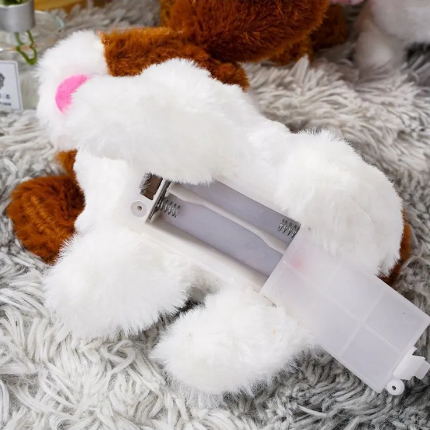 Интерактивная игрушка собачка с косточкой, ходит, лает, виляет хвостом на батарейках - фото 7 - id-p219783870