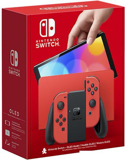 Игровая приставка Nintendo Switch OLED (Mario Red Edition) - фото 1 - id-p219632455