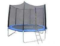 Батут GetActive Jump 8ft-244 см 08348S2Y-L с лестницей, сеткой (синий)