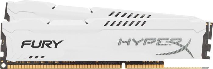 Оперативная память HyperX Fury White 2x4GB KIT DDR3 PC3-12800 HX316C10FWK2/8 - фото 2 - id-p219648291