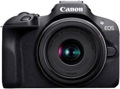 Беззеркальный фотоаппарат Canon EOS R100 kit ( RF-S 18-45mm f/4.5-6.3 IS STM), черный [6052c012] - фото 2 - id-p219631241