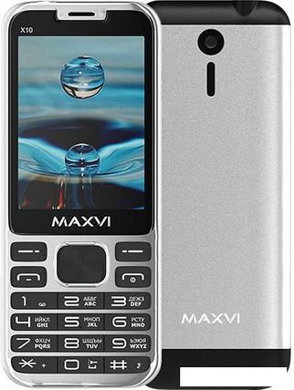 Мобильный телефон Maxvi X10 (серебристый), фото 2