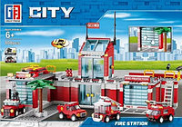 Конструктор CITY Пожарное депо, 808 деталей (аналог Lego 60110)