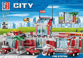 Конструктор CITY Пожарное депо, 808 деталей (аналог Lego 60110)