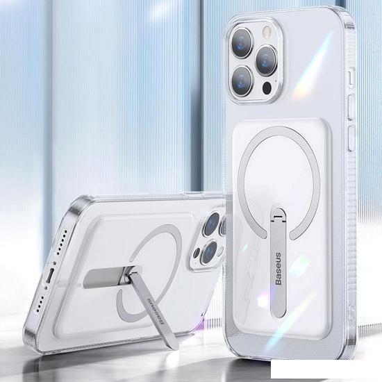 Чехол для телефона Baseus Magnetic Phone Case для iPhone 13 (прозрачный) - фото 2 - id-p219215255