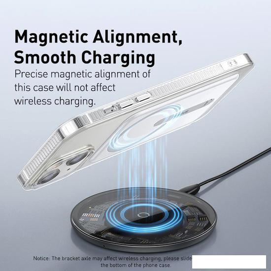 Чехол для телефона Baseus Magnetic Phone Case для iPhone 13 (прозрачный) - фото 4 - id-p219215255
