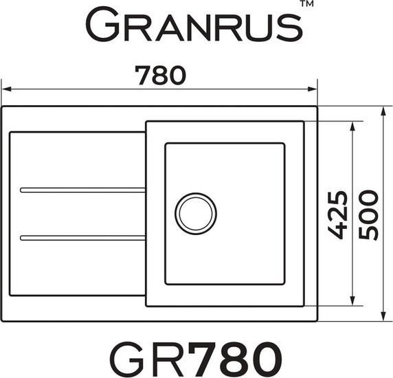 Кухонная мойка Granrus GR-780 (антрацит) - фото 2 - id-p219449272