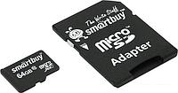 Карта памяти Smart Buy microSDXC SB64GBSDCL10-01LE 64GB (с адаптером)