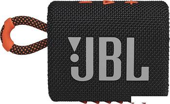 Беспроводная колонка JBL Go 3 (черный/оранжевый), фото 2