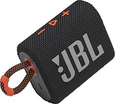 Беспроводная колонка JBL Go 3 (черный/оранжевый), фото 3