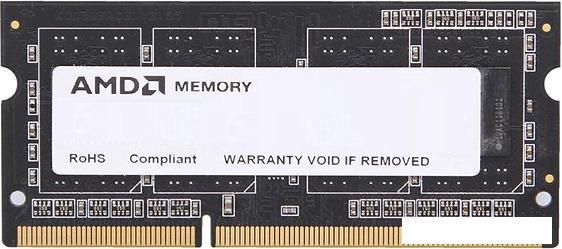 Оперативная память AMD 8ГБ DDR3 SODIMM 1600МГц R538G1601S2S-U - фото 1 - id-p219655035