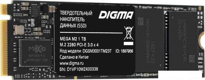 SSD Digma Mega M2 1TB DGSM3001TM23T - фото 3 - id-p219655044