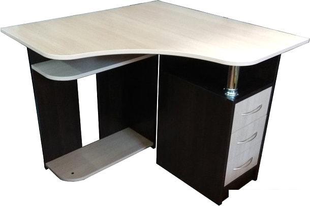 Компьютерный стол Компас мебель КС-003-03 (венге темный/дуб молочный) - фото 1 - id-p219711203
