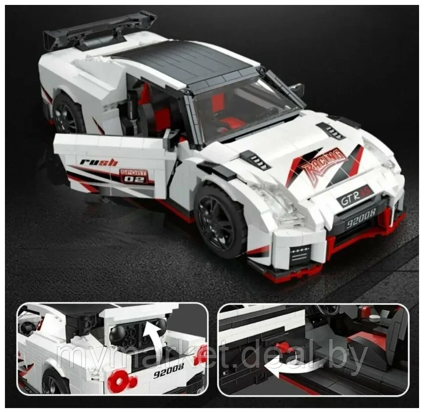 Конструктор для детей гоночная машина Nissan GTR R35 1266 деталей - фото 5 - id-p219785569