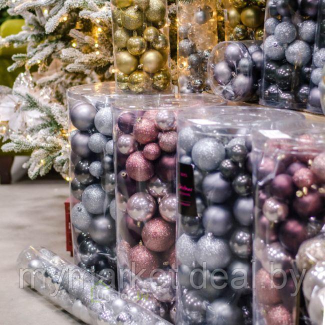 Набор елочных шаров пластик 100 штук графит Koopman - фото 2 - id-p219785657