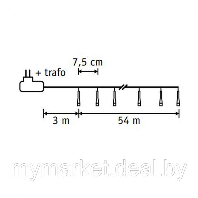 Гирлянда уличная светодиодная нить 54 м, 720 ламп теплый белый Luca Lighting - фото 7 - id-p219785670