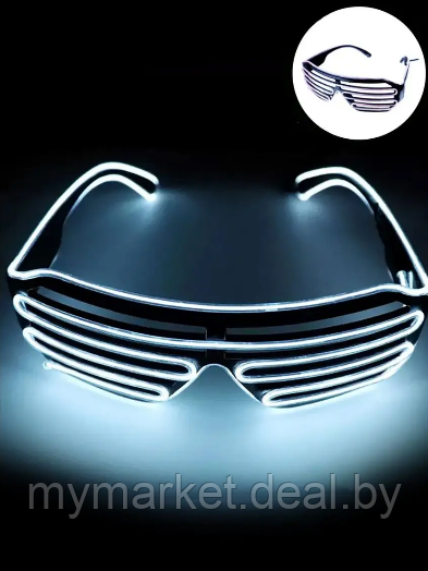 Светящиеся очки неоновые светодиодные LED в полоску - фото 3 - id-p219785712