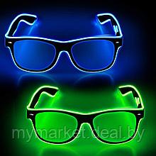 Светящиеся очки неоновые светодиодные LED