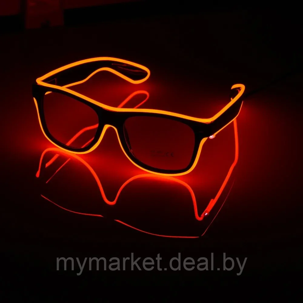 Светящиеся очки неоновые светодиодные LED - фото 5 - id-p219785713