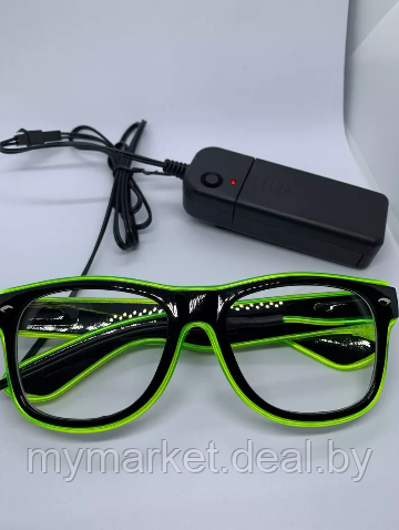 Светящиеся очки неоновые светодиодные LED - фото 9 - id-p219785713