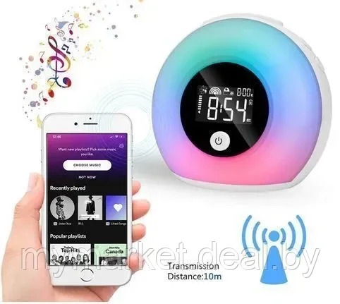 Колонка портативная музыкальная Bluetooth с часами и будильником Kisonli Q6B - фото 2 - id-p219785714