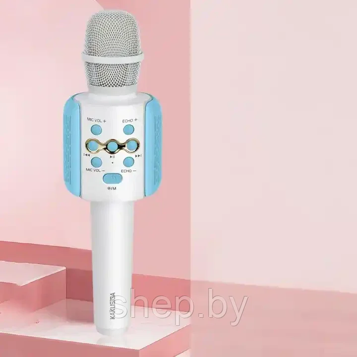 Беспроводной караоке-микрофон с колонкой KAKUSIGA KSC-700 цвет : розовый , голубой - фото 3 - id-p219785926