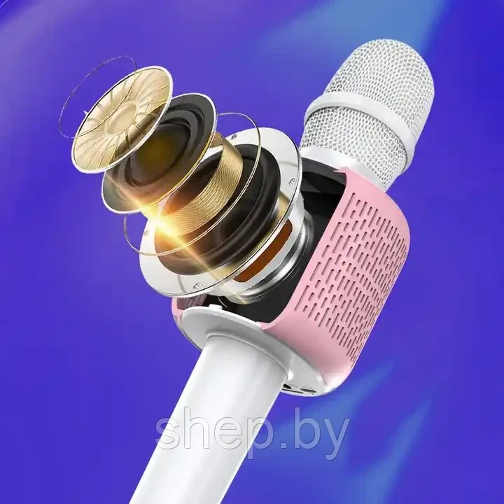 Беспроводной караоке-микрофон с колонкой KAKUSIGA KSC-700 цвет : розовый , голубой - фото 6 - id-p219785926
