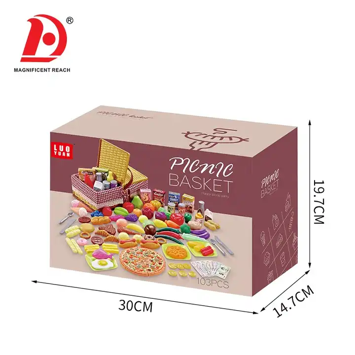 Игровой набор Набор пикник мини-корзина для фруктов, игровой набор для девочек, 103 предмета арт.8949 - фото 3 - id-p219785937