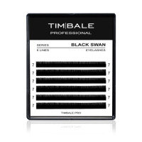 Ресницы чёрные TimBale Black Swan, 6 линий (D 0.07 10 мм)