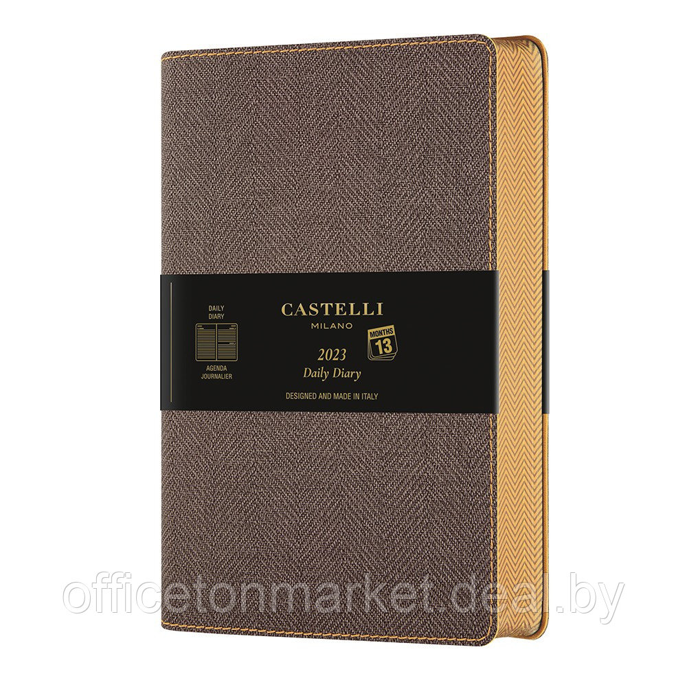 Блокнот Castelli Milano "Harris Tobacco Brown", А5, 120 листов, линейка, коричневый