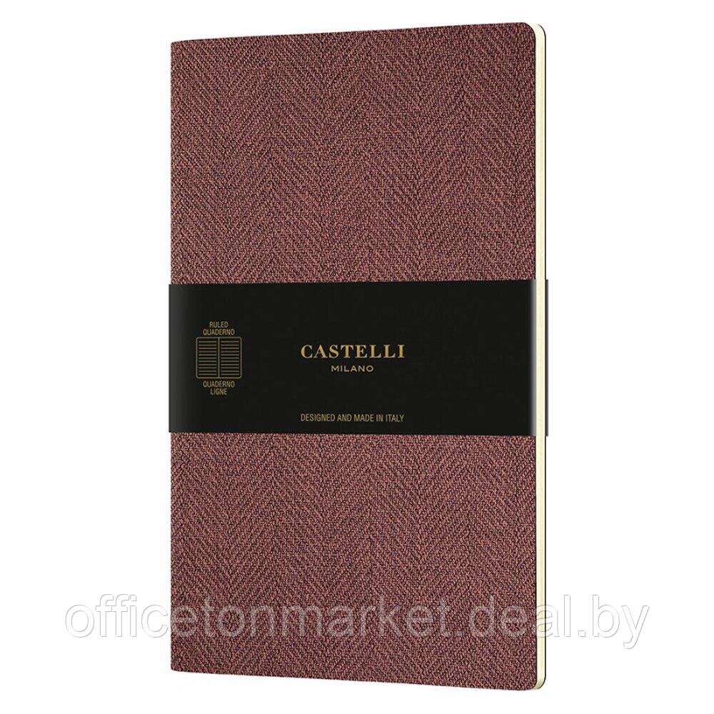 Блокнот Castelli Milano "Harris Maple Red", A5, 32 листа, линейка, коричневый - фото 1 - id-p219776781