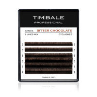 Ресницы коричневые TimBale Bitter Chocolate, Микс 6 линий (M 0.10 05-07 мм)