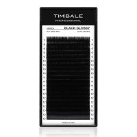Ресницы чёрные TimBale Black Glossy, Микс 20 линий (L+ 0.12 07-13 мм)