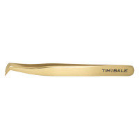 Пинцет для наращивания ресниц TimBale ZD-27 (Gold)