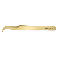 Пинцет для наращивания ресниц TimBale ZD-06 (Gold)