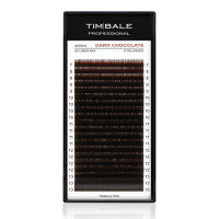 Ресницы коричневые TimBale Dark Chocolate, Микс 20 линий (C 0.07 08-15 мм)