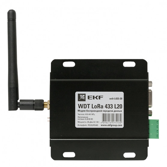 Модем беспроводной передачи данных WDT LoRa 433 L20 EKF PROxima - фото 7 - id-p219789265
