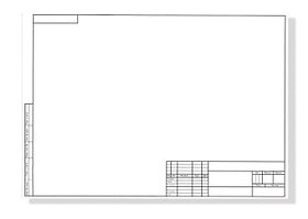 Форматка чертежная А3 со штампом и горизонтальной рамкой