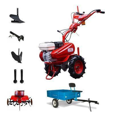 Мотоблок Салют 100 X-M1 с Прицепом и двигателем Honda GX-200 5,5 л.с. В ...