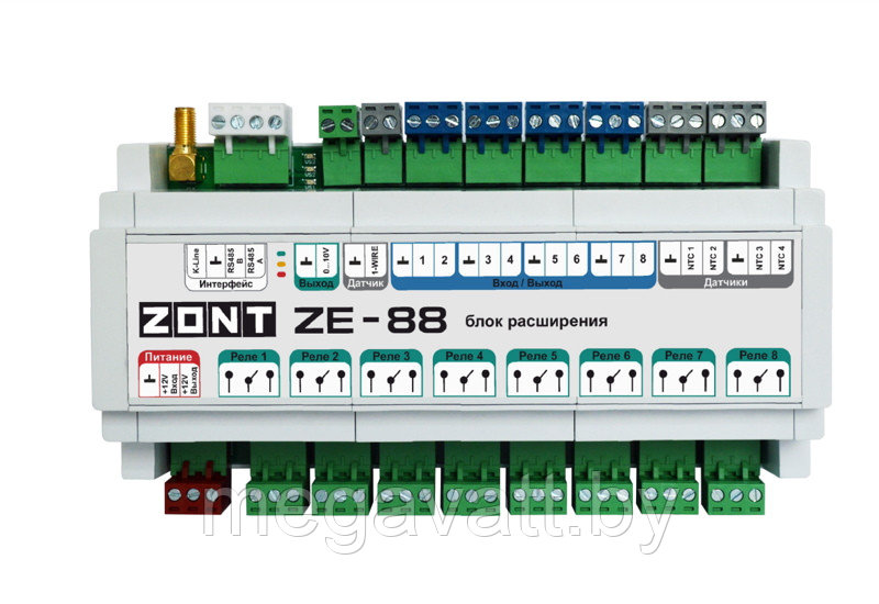 Блок расширения ZONT ZE-88 для контроллеров - фото 1 - id-p219791285